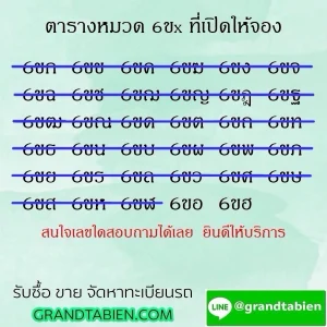 tabien จองทะเบียนรถ จองเลขทะเบียนรถ ทะเบียนเลขสวย ทะเบียนมอเตอร์ไซค์ ทะเบียนจักรยานยนต์ 1นx 4ฒx 1ฆx 6ขx 7ขx